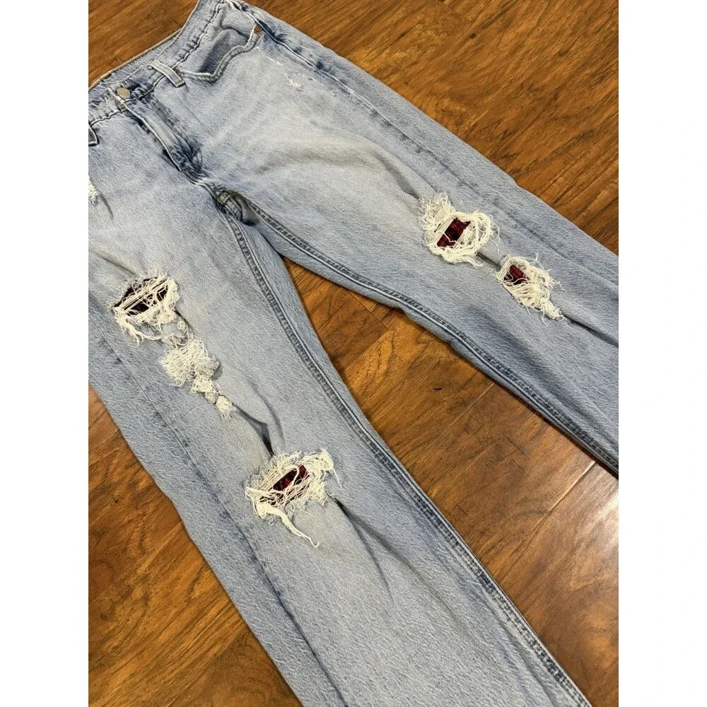 Levi's 541 Jeans Mens 34x34 Blue Rinse Denim Zip Fly Patches